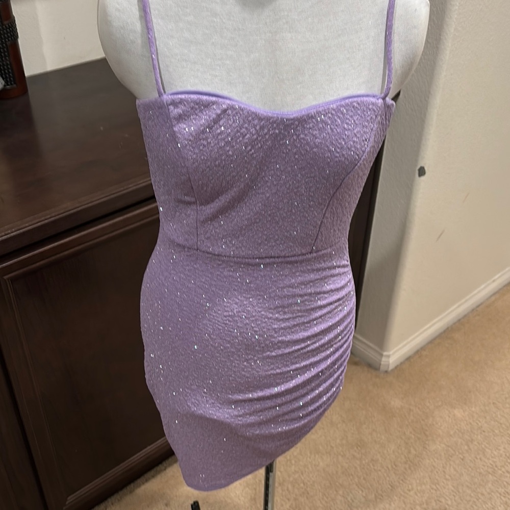 Lavender Glitter Bodycon Dress